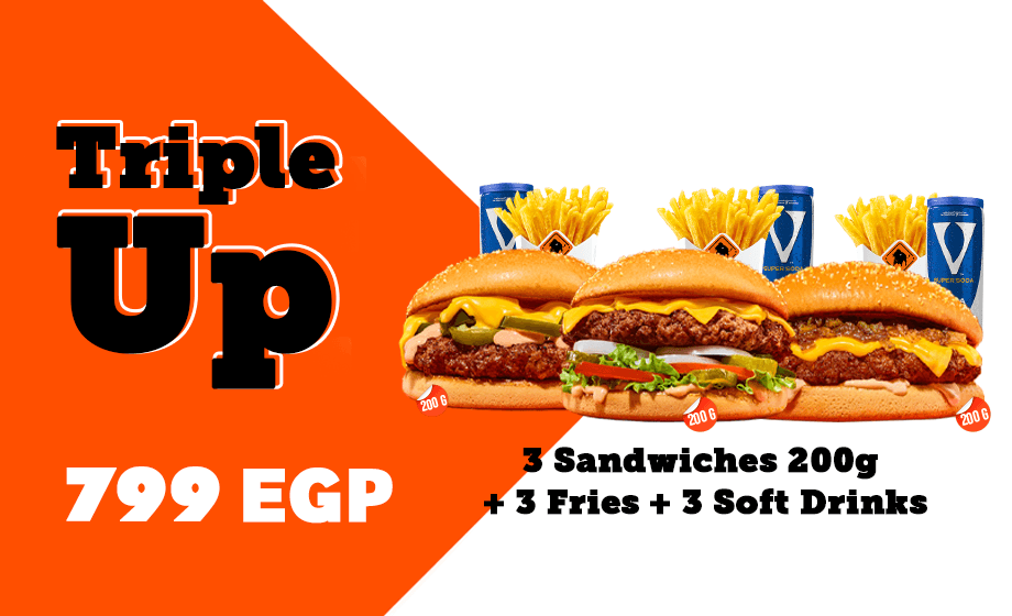Buffalo Burger - offer Triple Up image