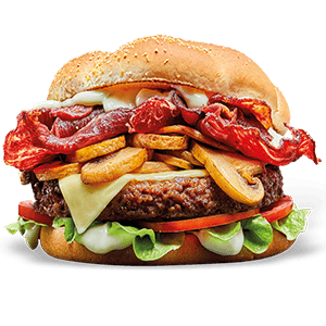 Buffalo burger - menu item Bacon Mushroom Jack image